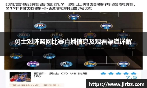 勇士对阵篮网比赛直播信息及观看渠道详解